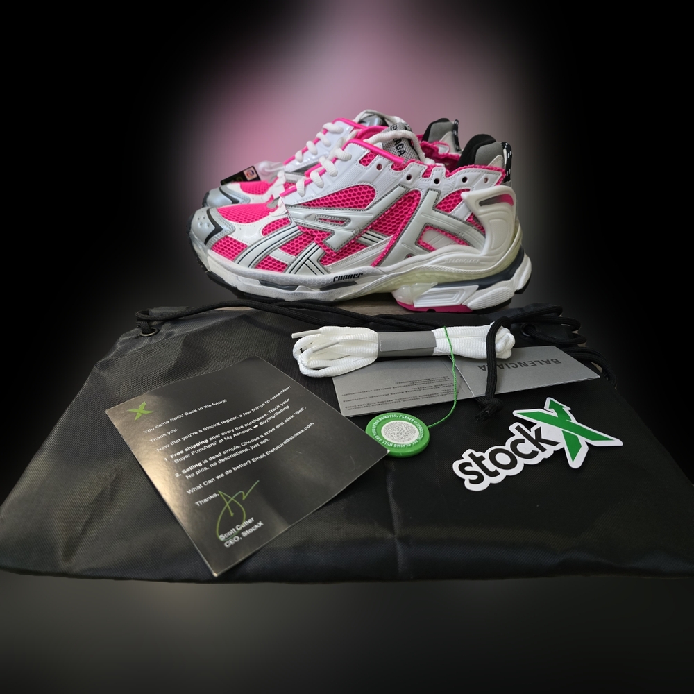 Balenciaga Runner Sneakers in Black and Pink